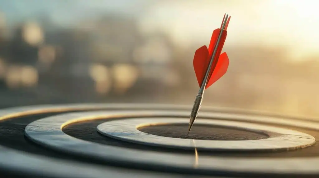 arrow in a bullseye