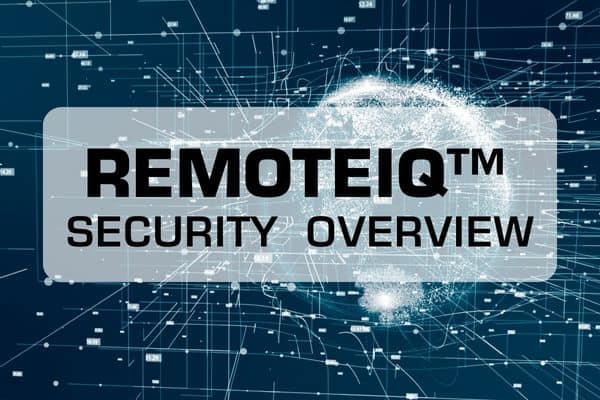 remoteiq security on technology screen background