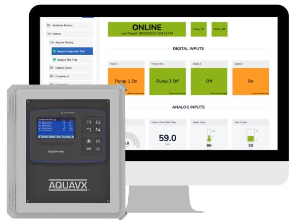 aquavx and remoteiq on desktop computer