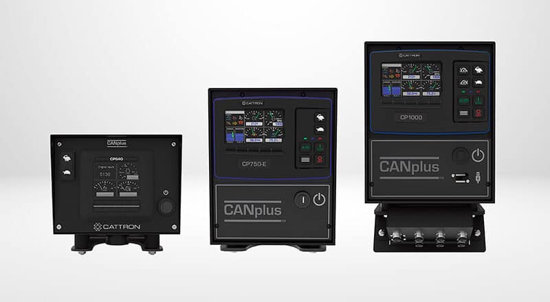canplus engine control panels family photo consisting of cp640, cp750-e and cp1000