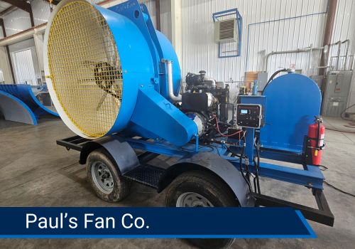 mobile fan for mine ventilation with dynagen controller