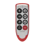 Front-facing Excalibur-E eight-button handheld radio remote control