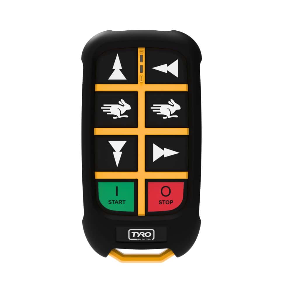 Tyro 2x2 transmitter with buttons for two-motion, two-speed operation