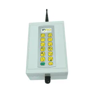 a small Tyro Norma 1S radio remote control in front view with up to 20 outputs