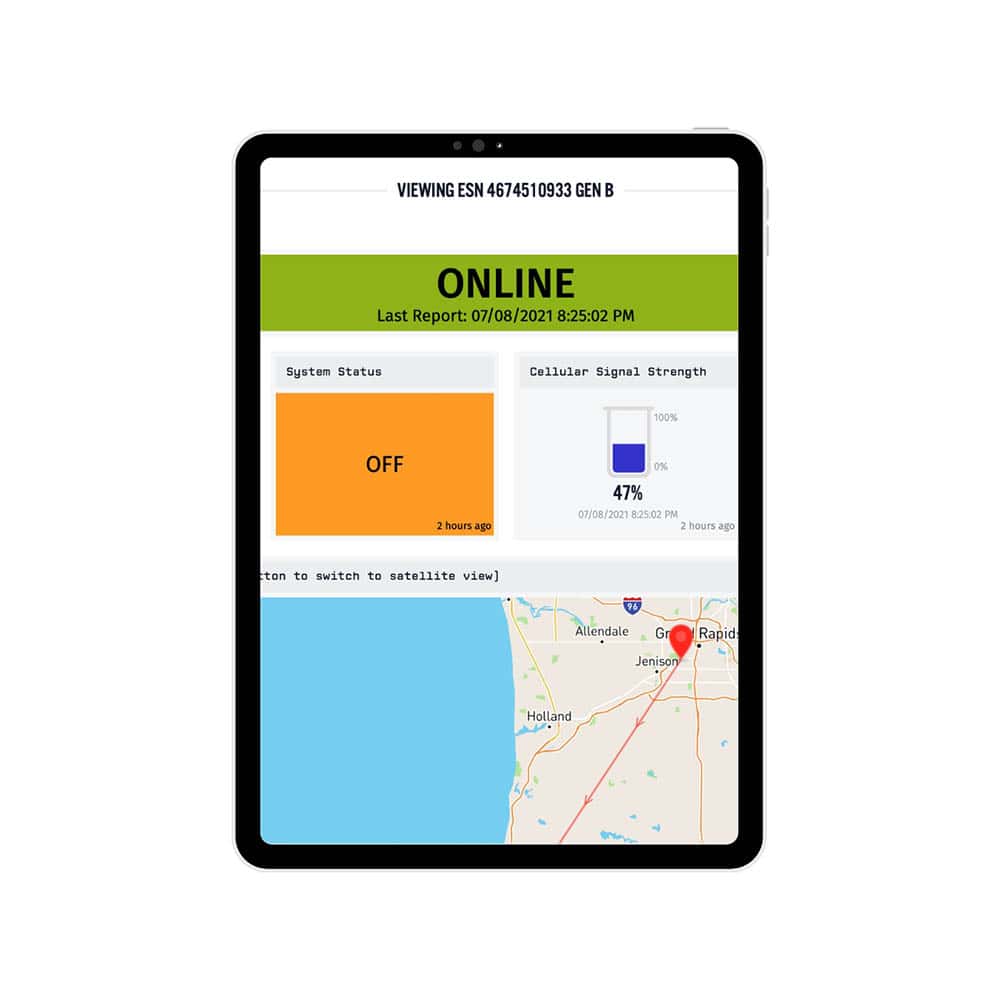 remoteIQ rail software on tablet
