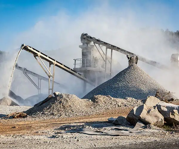 rock crusher crushing rocks
