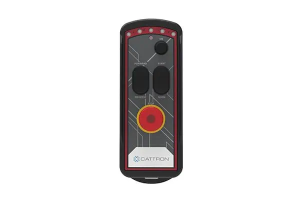 Cattron Safe-D-Stop nood- en veiligheidssystemen: controller, vooraanzicht